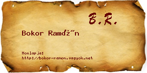 Bokor Ramón névjegykártya